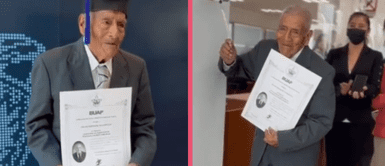 Anciano recibe su título universitario Anciano de 86 años conmueve en redes al recibir su título universitario