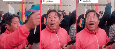 Hombre confunde bandera LGTBIQ+ con la del Tahuantinsuyo y marcha orgulloso a favor de "Pachacutec" Hombre confunde bandera LGTBIQ+ con la del Tahuantinsuyo y marcha orgulloso a favor de "Pachacutec"