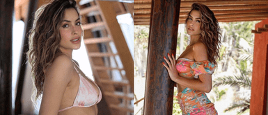 Milett Figueroa deslumbra con un bikini trendy. Milett Figueroa deslumbra como una princesa de mar con su osado bikini de conchas marinas