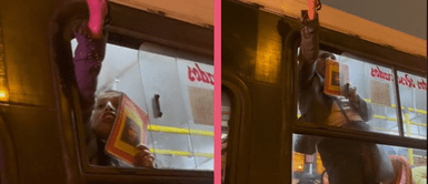 Religiosa ora en marcha del orgullo Religiosa se topó con la marcha del orgullo y levantó una oración con cruz en mano