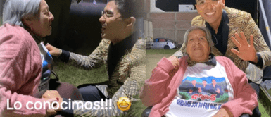 Christian Yaipén y su fan número 1 Christian Yaipén cumple sueño a anciana fan número 1 del ‘Grupo 5’