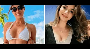 Maricielo Effio. Maricielo Effio remece Miami beach con una osada versión del clásico traje de baño a rayas