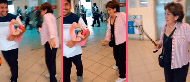 Madre va a recoger a su hijo de la comisaría y lo agarra a palazos Madre va a recoger a su hijo de la comisaría y lo agarra a palazos