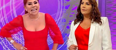 Andrea Llosa y Magaly Medina Andrea Llosa multiplica por cero a Magaly Medina y justifica violenta escena de su programa
