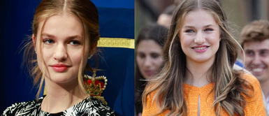 Hija de reina letizia con look floral Princesa Leonor acapara los flashes con un imponente vestido de transparencias