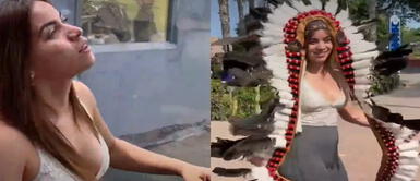 La ciudadana venezolana recibió críticas en redes sociales. Venezolana visita el Parque de las leyendas, pero recibe críticas por romper normas: "No debiste hacer eso"