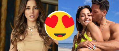 Luciana y Patricio son puro amor. Luciana Fuster alienta a Patricio Parodi en campeonato de fútbol y él le responde con tierno gesto