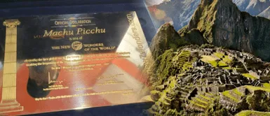 Encuentran placa de oro que reconoce a Machu Picchu como maravilla del mundo, pero pergamino continúa perdido Encuentran placa de oro que reconoce a Machu Picchu como maravilla del mundo, pero pergamino continúa perdido