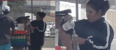 La acción de la mujer desató la molestia de los usuarios. Exponen a ambulante llenando botella con agua de dudosa procedencia para vender a taxistas y miles se indignan en TikTok