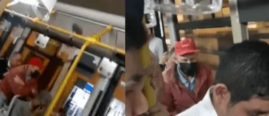 La peculiar escena llamó la atención de los pasajeros. Hombres se pelean por asiento del Metropolitano y encuentran una peculiar solución que se volvió viral en TikTok