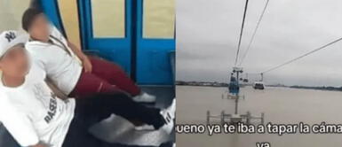 La pareja protagonizó una íntima escena captada en Ecuador Pareja tiene intimidad en teleférico y Policía los tiene fichados: La cámara captó todo