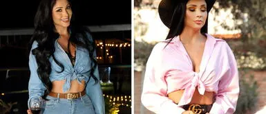 Pamela Franco osado vestido morado Pamela Franco reta al frío y se adueña de las calles limeñas con osado vestido morado barney