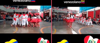 Colegio peruano conmueve al fusionar festejo con tambor venezolano en actuación de Fiestas Patrias Colegio peruano conmueve al fusionar festejo con tambor venezolano en actuación de Fiestas Patrias