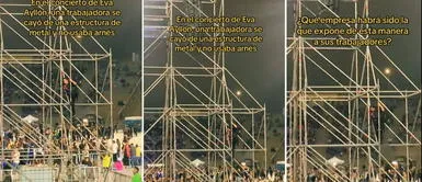 Mujer sufre accidente y cae desde andamio en donde realizaba efectos de luces para el concierto de Eva Ayllón Mujer sufre accidente y cae desde andamio en donde realizaba efectos de luces para el concierto de Eva Ayllón