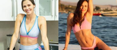 Maju Mantilla con pantalones acampanados Maju Mantilla trae de vuelta la moda de los pantalones acampanados en un total look retro