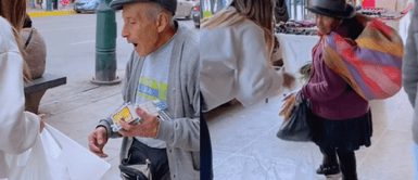 La joven recibió las felicitaciones por esta bonita acción. Peruana regala pollos a la brasa a adultos mayores que trabajan por las calles de Huancayo y emociona a miles