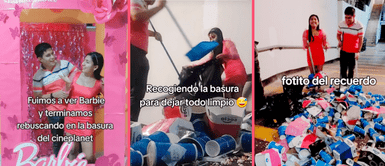 Pareja que fue a ver Barbie dejó sus llaves en caja popcorn y terminó buscando en la basura: "Barbicienta" Pareja que fue a ver Barbie dejó sus llaves en caja popcorn y terminó buscando en la basura: "Barbicienta"