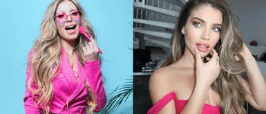 Flavia Laos es apodada como la 'verdadera Barbie'. Flavia Laos causó sensación posando con una atrevida minifalda a cuadros