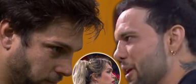 Nicola y novio de wendy guevara Novio de Wendy Guevara encara en vivo a Nicola Porcella en su visita a "La Casa de los Famosos"