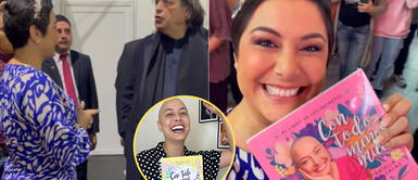 Natalia Salas se encontró en la FIL con Jaime Bayly. Jaime Bayly felicita a Natalia Salas por su libro y ella no puede más de la emoción: “¡Qué campeona!”