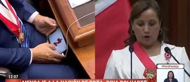 Mientras presidenta del Perú da discurso a la nación, éste palomilla disfruta de su jueguito. Congresista es captado EN VIVO jugando ANGRY BIRDS mientras Dina Boluarte daba su Mensaje a la Nación