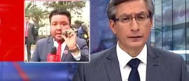 Federico Salazar molesto con los vándalos Federico Salazar se indigna EN VIVO por ataque con piedras a la prensa: “Esto es de vándalos”