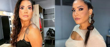 Katia Palma en traje de baño de sirena Katia Palma impacta en apoteósico traje de baño de sirena de acabado holográfico