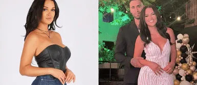 Angie Arizaga demuestra su estilo junto a Jota Benz. Angie Arizaga muestra su lado salvaje gobernado por el animal print en medio de la selva