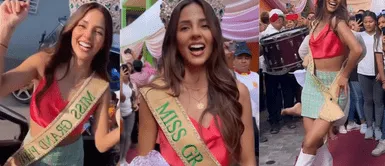 Luciana Fuster llega a Piura y se luce bailando marinera Luciana Fuster se luce bailando marinera y es recibida por multitud de gente durante su viaje a Piura
