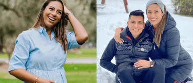 Rosa Fuentes presume su embarazo en redes sociales. Rosa Fuentes exhibe orgullosa su pancita de embarazo con un impecable traje de baño total white