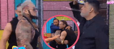 Alfredo Benavides escupió agua en la cara de ‘La Mackyna’ y ardió todo el set Alfredo Benavides escupió agua en la cara de ‘La Mackyna’ y ardió todo el set