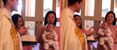 Sacerdote es interrumpido con tiernas risas de un bebe y se vuelve viral en redes: “Es como un angelito” Sacerdote es interrumpido con tiernas risas de un bebe y se vuelve viral en redes: “Es como un angelito”