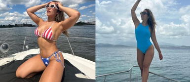 Isabel Acevedo con bikini con flecos Isabel Acevedo le rinde pleitesía al mar de Hawái posando como sirena en sublime bikini boho