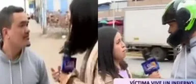 La reportera encaró al presunto extorsionador en Villa El Salvador. Reportera peruana se enfrenta a presunto extorsionador colombiano del "Gota a gota": "¿Por qué te escapas?"