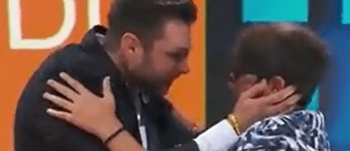 Nicola Porcella y su hijo en "La Casa de los Famosos". Nicola Porcella se quiebra al abrazar a su hijo tras quedar fuera de “La Casa de los Famosos”