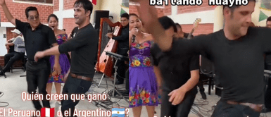 El peruano y el joven argentino protagonizaron un intenso duelo. Argentino deja 'chiquito' a peruano en infartante duelo de huayno y se vuelve viral en TikTok