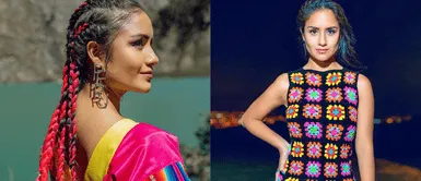 Mayella Lloclla impone la moda peruana en sus outfits. Mayella Lloclla representa la belleza peruana con magistral look con bordados Shipibo-Konibo