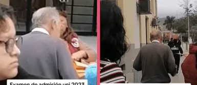 Anciano de más de 70 años sorprende al llegar a su examen de admisión de la UNI Adulto mayor de más de 70 años sorprende al llegar a su examen de admisión de la UNI