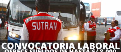 Sutrán abrió una gran convocatoria laboral con elevados sueldos de hasta S/ 8,000. ¿Técnico, bachiller o titulado? Gran convocatoria de Sutrán ofrece sueldos de hasta S/ 8,000: postula AHORA