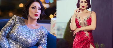 Karla Tarazona con vestido marmoleado Karla Tarazona presenta a su nueva pareja en televisión luciendo pícaro vestido marmoleado