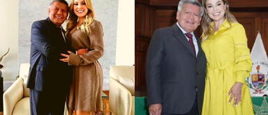 Novia de César Acuña y vestido Así se luce la novia de César Acuña, Gisell Prado, con sofisticado vestido de Carolina Herrera