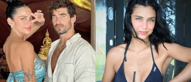 Janick Maceta posa junto a su novio Diego Rodríguez. Janick Maceta deslumbra con un outfit total black junto a su pareja Diego Rodríguez