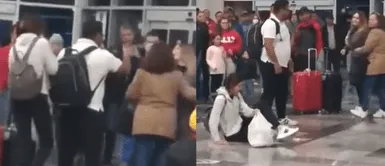 La mujer se enfrentó con el hombre y a la amante. Mujer encuentra a su esposo con amante en el aeropuerto y les da una lección frente a todos: "¿No te da vergüenza?"