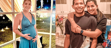 Ana Siucho y Edison Flores se convertirán en padres por segunda vez. Ana Siucho presume su último mes de embarazo con atrevido traje de baño a cuadros en Miami Beach