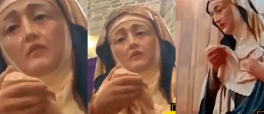 Impactante video: registran imagen de la Virgen María que, supuestamente, llora en plena misa Impactante video: registran imagen de la Virgen María que, supuestamente, llora en plena misa