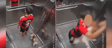 El más grande héroe: niño salva a su perro de morir atrapado en la puerta de un ascensor El más grande héroe: niño salva a su perro de morir atrapado en la puerta de un ascensor