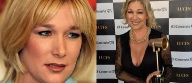 Mónica Zevallos con vestido negro Mónica Zevallos deslumbra con su look más natural a sus 55 años enfundada en vestido negro