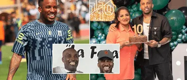 Jefferson Farfán y su padre juntos en foto familiar. Jefferson Farfán y su padre Luis Farfán tienen emotivo encuentro: "Él es el orgullo de la familia"