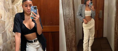 Samahara Lobaton con botas blancas Samahara Lobatón revive moda de los 60 con impactantes botas de vinilo que combinan con todo