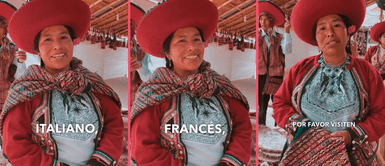 Mujer andina y su impresionante dominio de cinco idiomas cautiva las redes sociales Mujer andina y su impresionante dominio de cinco idiomas cautiva las redes sociales